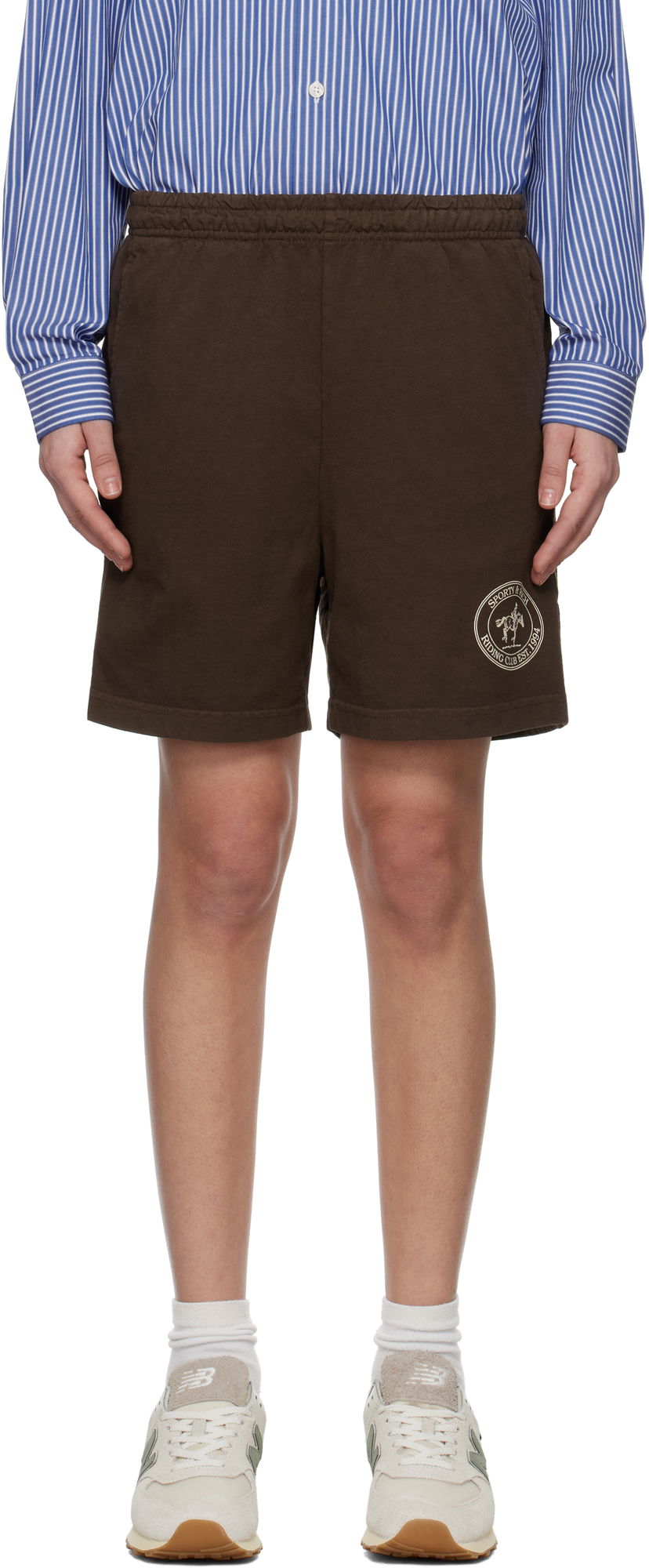 Kratke hlače Sporty & Rich Sporty & Rich 'Riding Club' Gym Shorts Rjava | SH039612244BR03