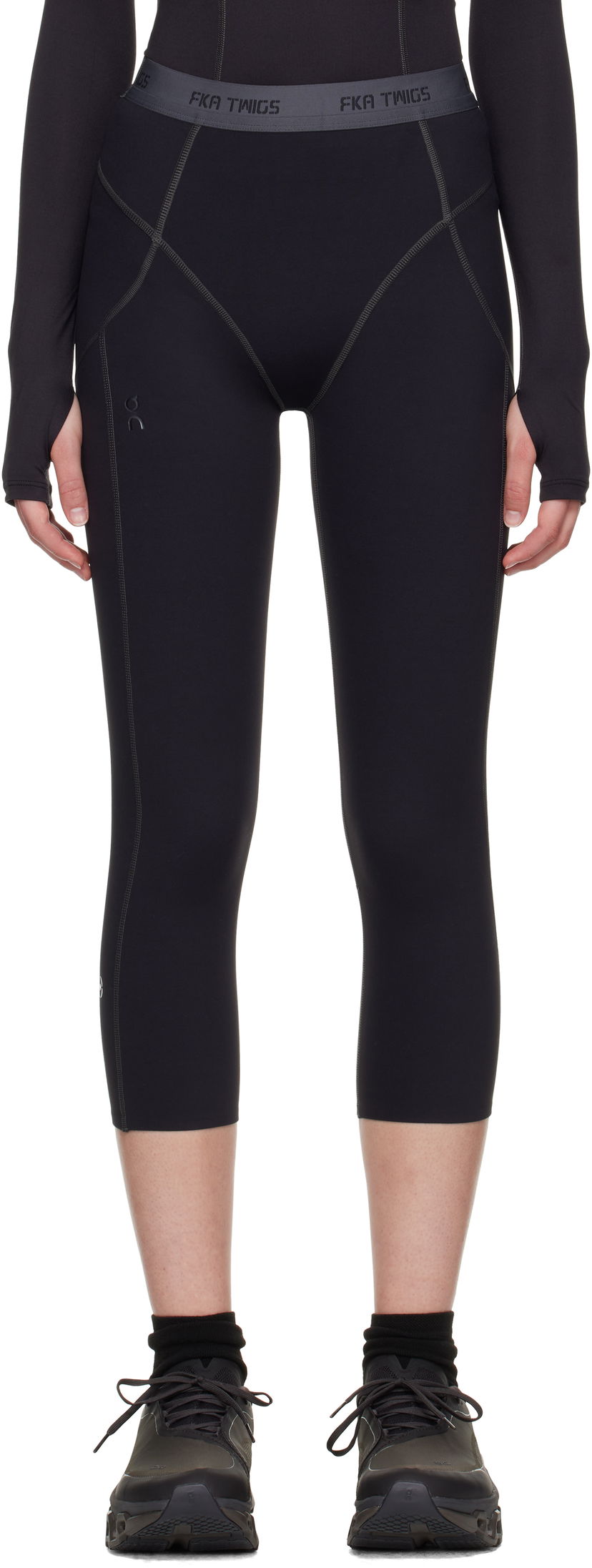 Pajkice On Running FKA twigs Edition Studio Sport Cropped Leggings Črna | 1WF11690553