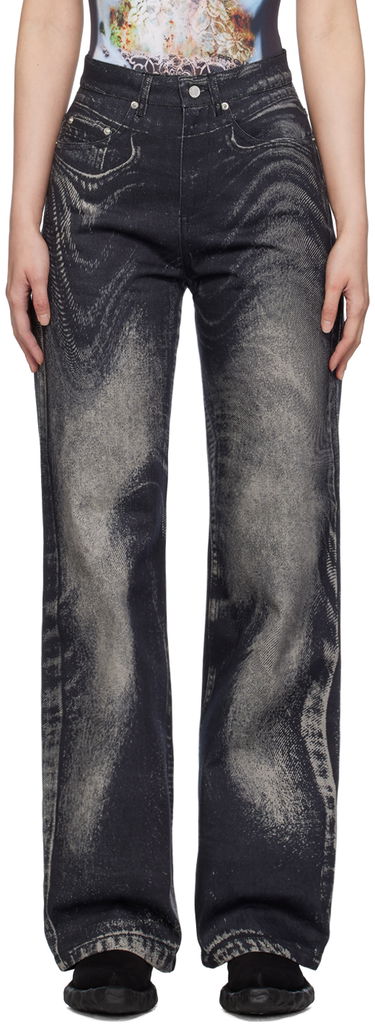 Kavbojke Camper Camperlab Printed Jeans Črna | AU00006-003, 0