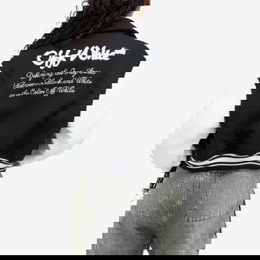 Bomber jakna Off-White Off-White WO Simple Cropped Varsity Jacket, Size Small Črna | OWEK00DS25FAB0011001, 3