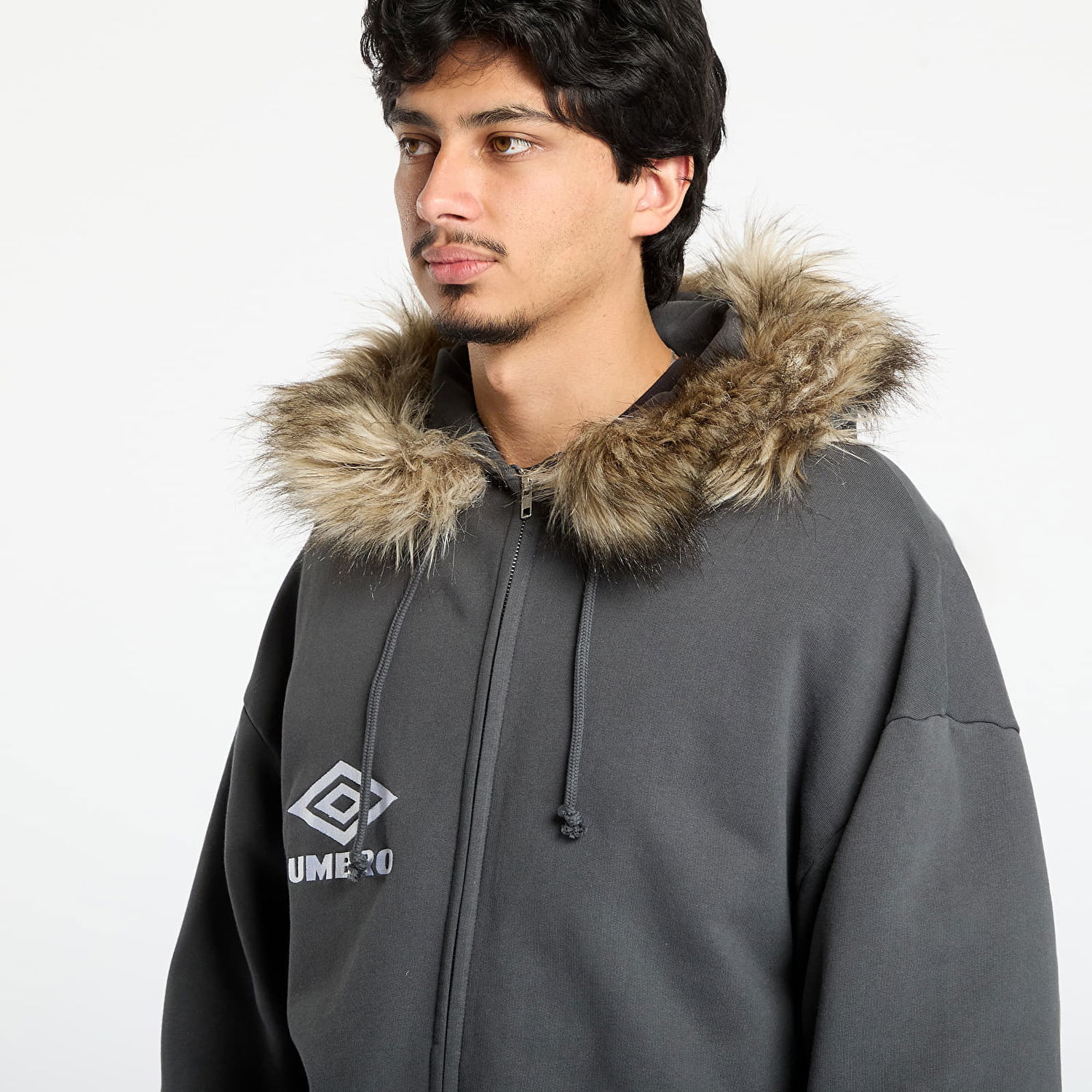 Pulover Umbro Fur Masked Hoodie Siva | UBMW0346FA219 GRY0003, 1