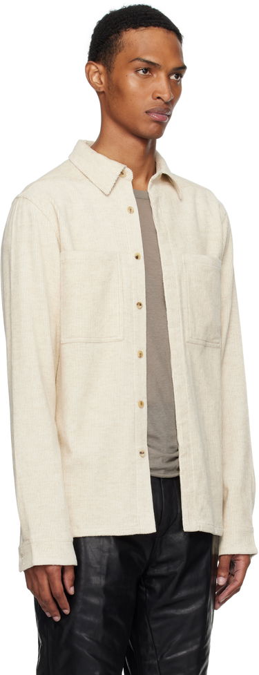 Srajce Rick Owens Rick Owens Concordians Corduroy Work Shirt Bež | RU02E1292 MLC, 1
