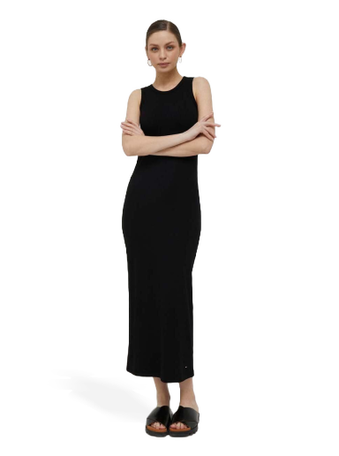 Obleke Tommy Hilfiger Maxi Dress Črna | WW0WW38838