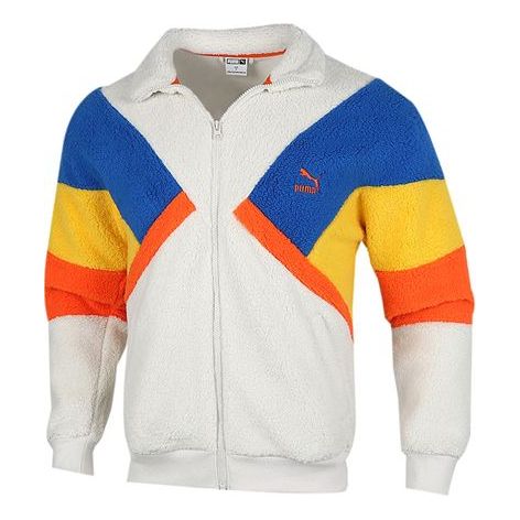 Jakna Puma Retro Block Sherpa Stand Collar Casual Jacket Večbarvna | 530808-05