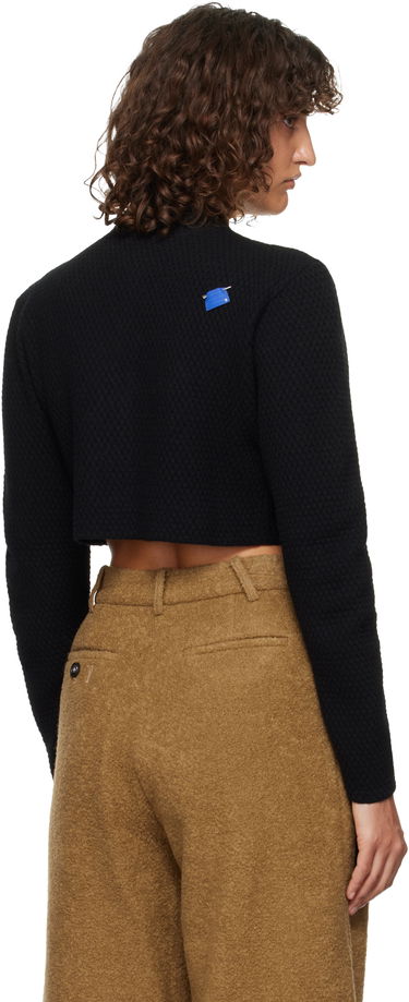 Pleteni pulover ADER ERROR Cropped Buttoned Cardigan Črna | BN01FWKT0701BK, 2