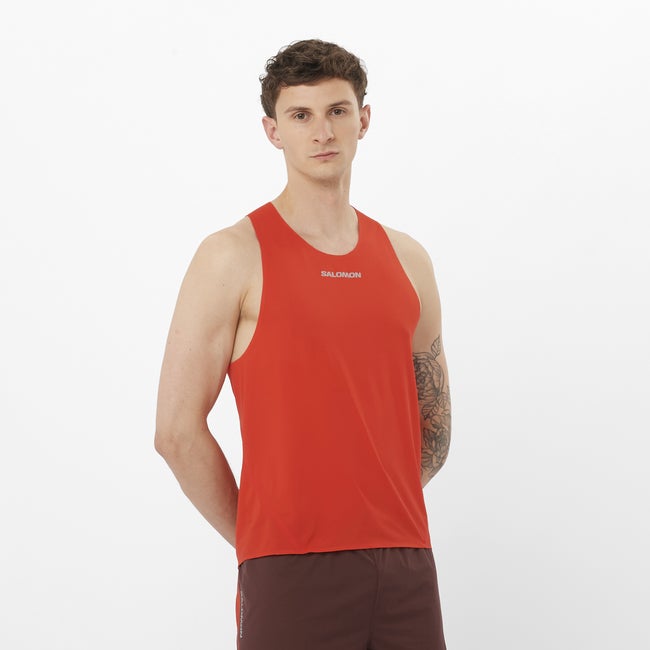 Majica brez rokavov Salomon S/LAB Speed Tank Top Rdeča | LC2693800