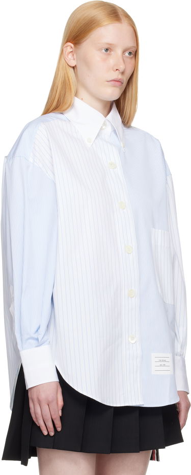 Srajce Thom Browne Thom Browne Funmix Micro University Striped Shirt Modra | FLL079F-F0917, 1