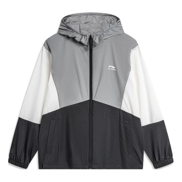Vetrovka Li-Ning Color Block Windbreaker Siva | AFDU363-1