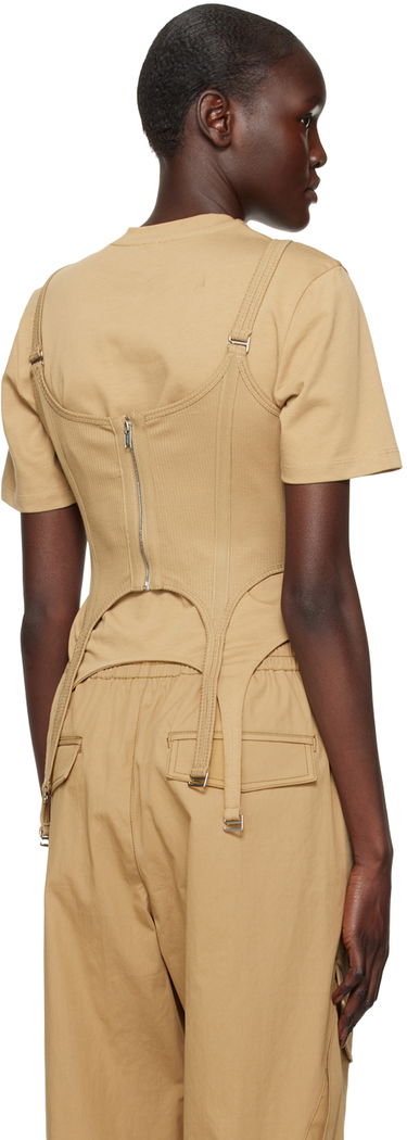 Majica brez rokavov Dion Lee Combat Corset Tank Top Bež | C3095R23, 2