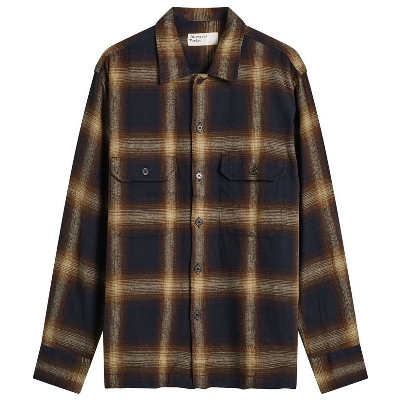 Srajce Universal Works Universal Works Canyon Check Utility Shirt, Size Small Rjava | 33168-NVY