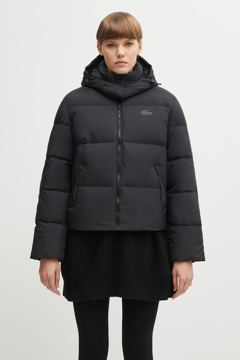Puhovka Lacoste Hooded Puffer Jacket Črna | BF3262
