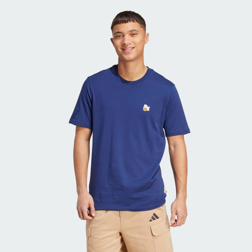 Majica adidas Performance Basketball Ghost Graphic Tee Modra | JZ7446