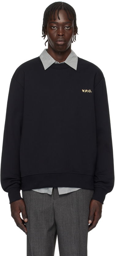 Pulover A.P.C. Boxy Sweatshirt with Logo Črna | COHGO-H27916, 0