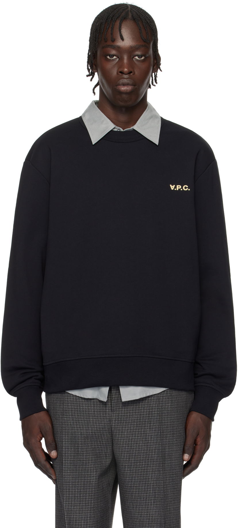 Pulover A.P.C. Boxy Sweatshirt with Logo Črna | COHGO-H27916