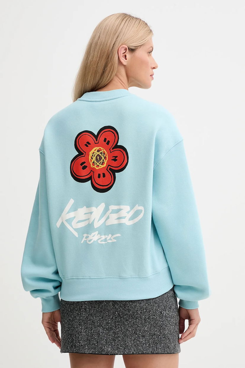Pulover KENZO Kenzo x Futura Graphic Print Sweatshirt Modra | FF62SW4504MB