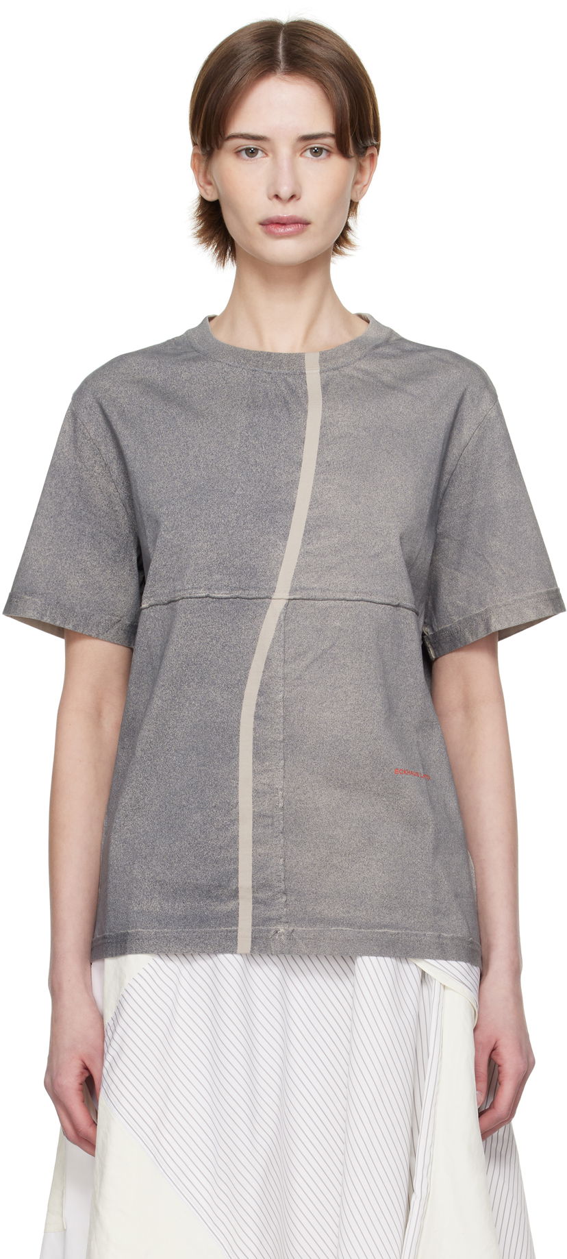 Majica Eckhaus Latta Eckhaus Latta Lapped T-Shirt Siva | 301-EL-PS25-S -
