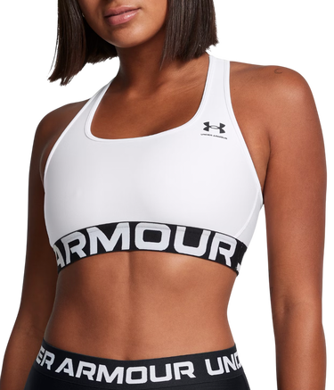 Modrček Under Armour UA HG Mid Branded Sports Bra Bela | 1383544-100, 0