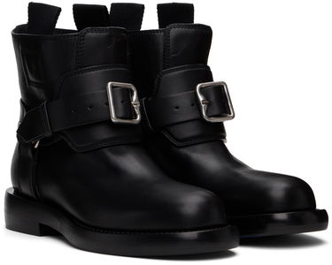 Oblačila Burberry Burberry Leather Cobble Boots Črna | 8101287, 3