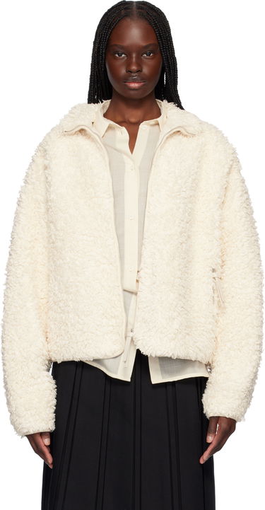 Bomber jakna Jil Sander Jil Sander Zip-Up Fleece Jacket Bela | J40BN0173_J20088, 0