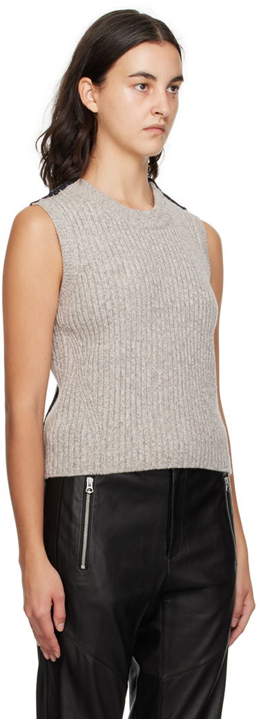 Pleteni pulover rag & bone Ingrid Knit Vest Siva | WAS23F044FS44, 1