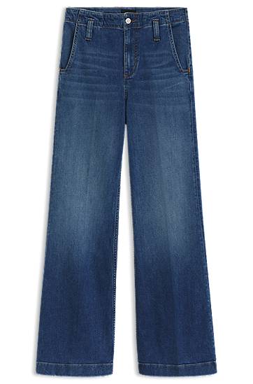 Kavbojke BOSS Fit-and-Flare Stretch Denim Jeans Modra | 50542553
