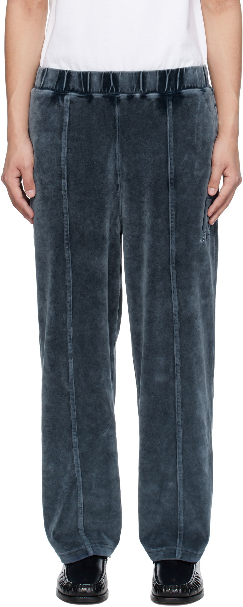 Trenirka AAPE by A Bathing Ape AAPE by A Bathing Ape Injection Velour Sweatpants Modra | AAPPTMC623XXNNYL