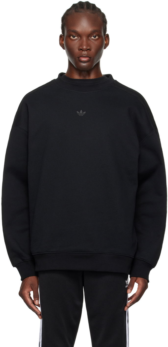 Majica adidas Originals Black Field Issue Essentials Sweatshirt Črna | IW3489