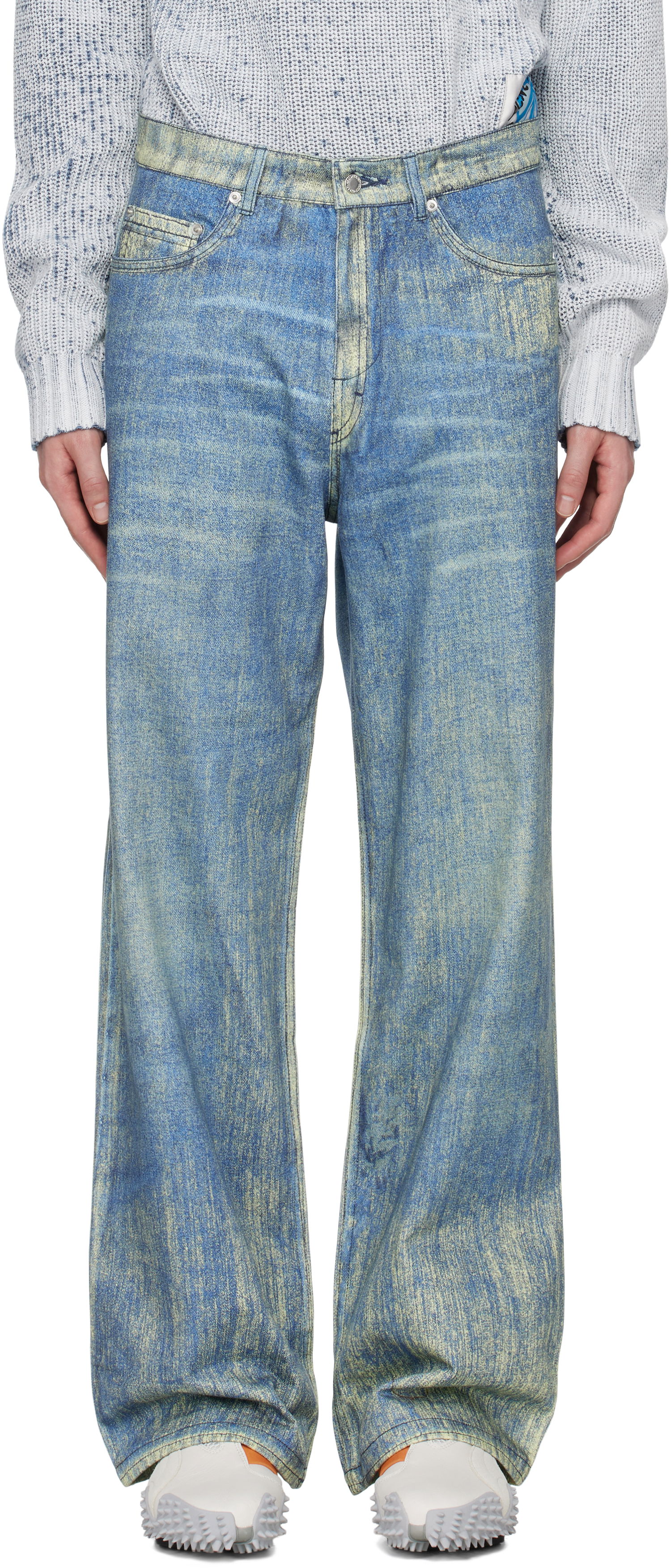 Kavbojke Camper Camperlab Paint Print Jeans Modra | AU00022-002, 0