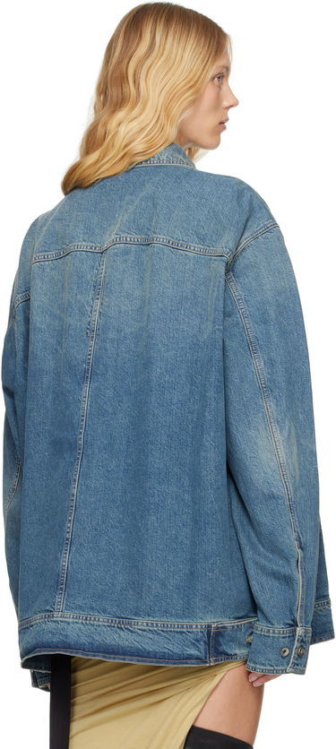 Jakna Rick Owens Rick Owens DRKSHDW Hollywood Jumbo Worker Denim Jacket Modra | DS01E3706 DWB, 2