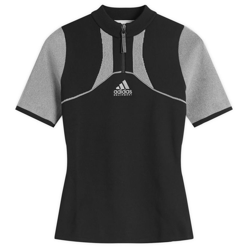 Majice in brezrokavniki adidas Originals Short Sleeve Knit Top Črna | JW7343