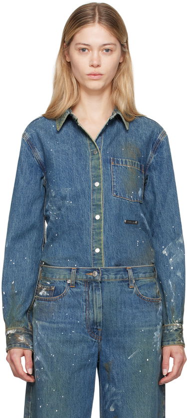 Srajce Helmut Lang Helmut Lang Painted Denim Shirt Modra | O05DW102, 0