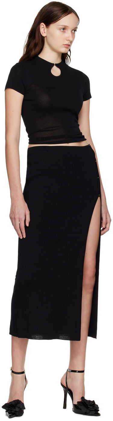 Krila BEC + BRIDGE BEC + BRIDGE Sorrento Midi Skirt with Side Slit Črna | H22-30388, 3