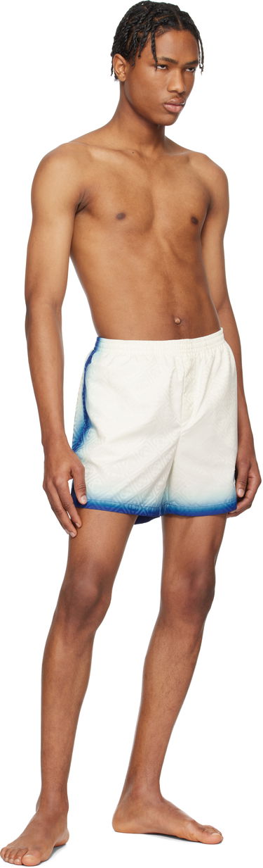 Kopalke Casablanca Casablanca Printed Jacquard Monogram Swim Shorts Bela | MS25-TR-224-01, 4