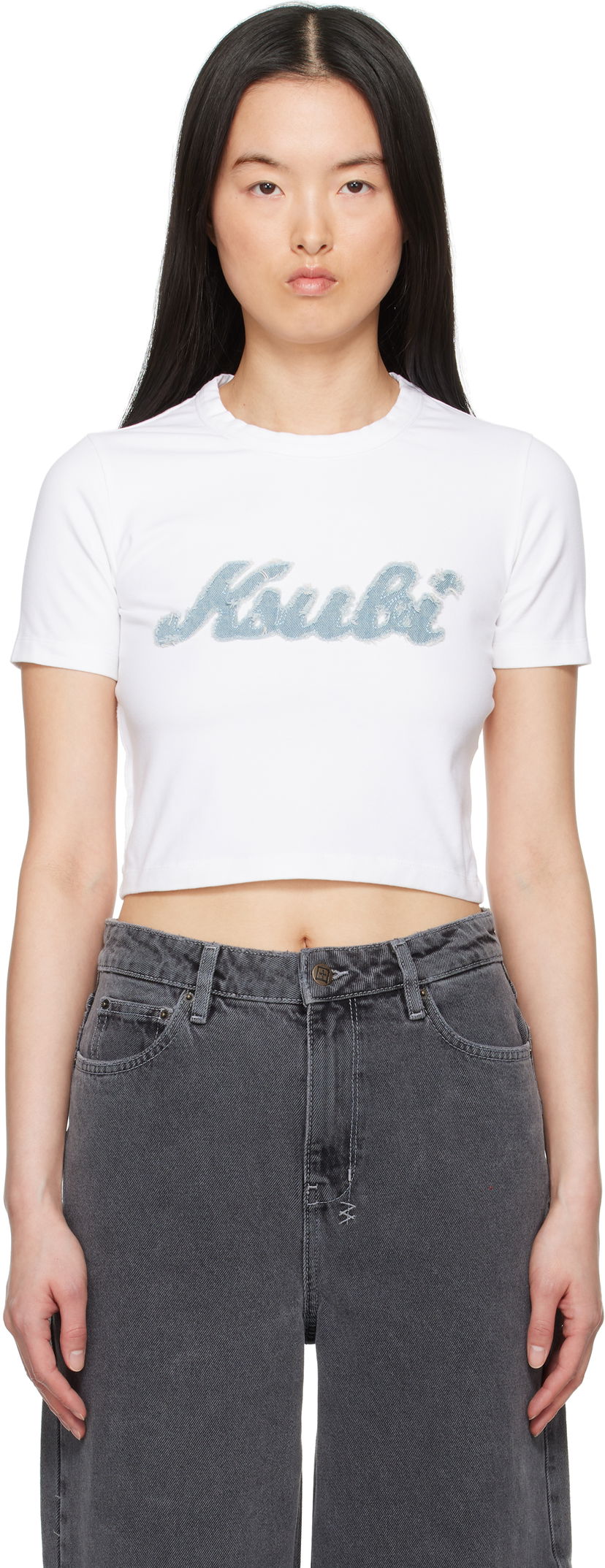 Krop-top Ksubi Ksubi Homerun Baby Cropped T-Shirt Bela | WSP25TE011