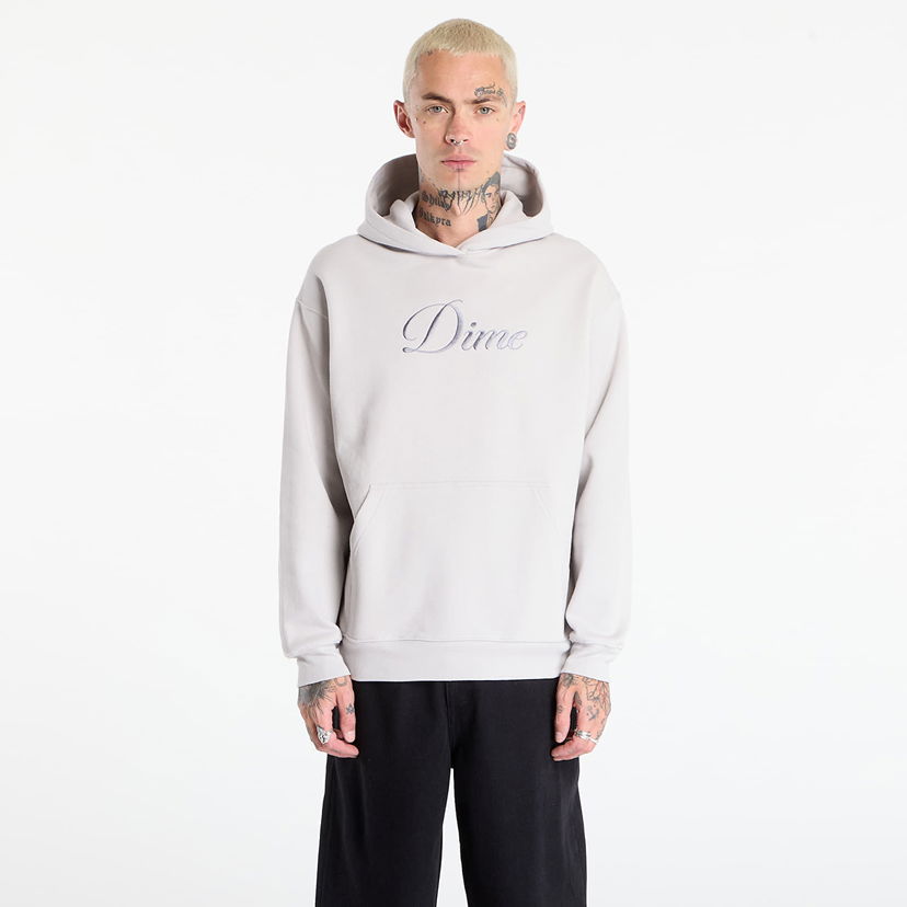 Pulover Dime Dime Cursive Hoodie Siva | DIMEFA2556CEM
