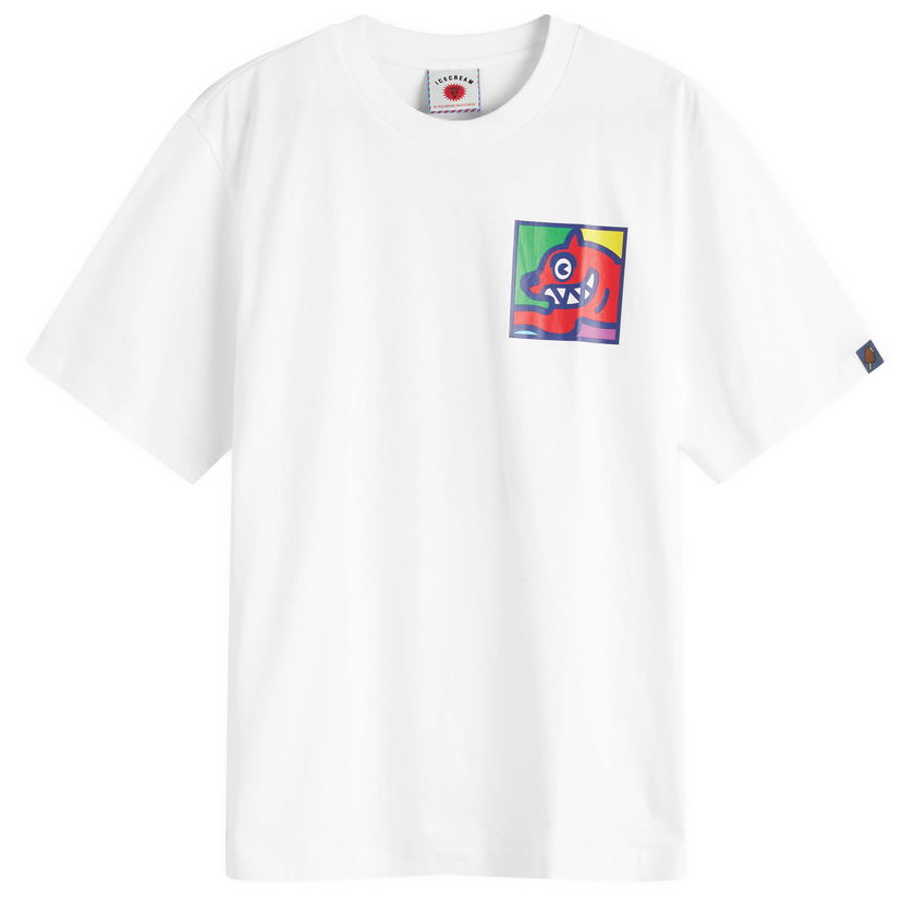 Majica BBC IceCream Pop Art Running Dog Graphic Tee Bela | IC25256-WHT