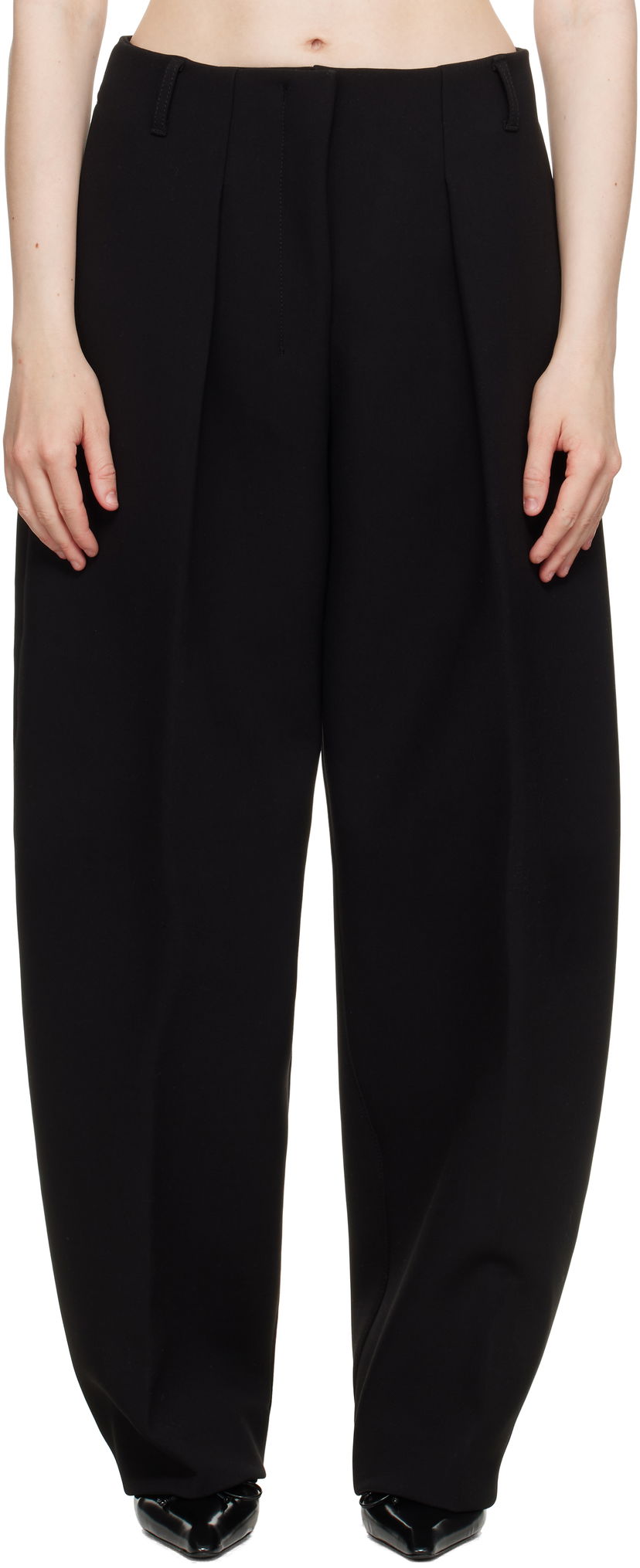 Hlače Jacquemus Jacquemus La Croisière 'The Ovalo' Trousers Črna | 24E241PA079-1718