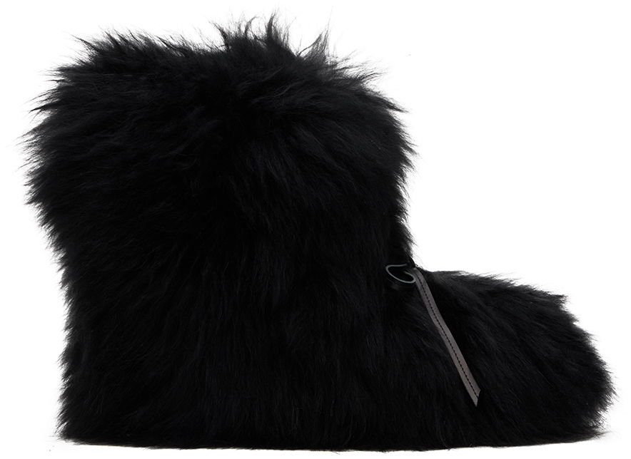 Plašči We11done We11done Fur Moccasin Boots Črna | WD-AO2-24-459-W-BK, 0