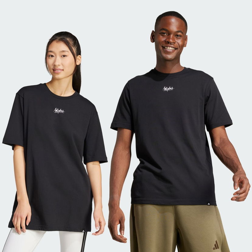 Majica adidas Performance Lounge Stay Life Graphic Tee Črna | JN7367