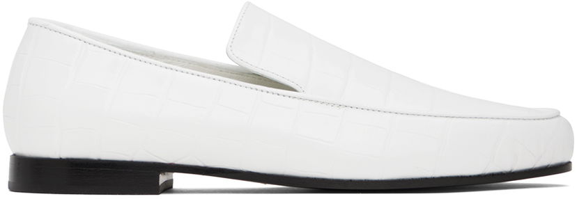 Oblačila TOTEME TOTEME 'The Croco Oval' Loafers Bela | 234-WAS813-LE0023