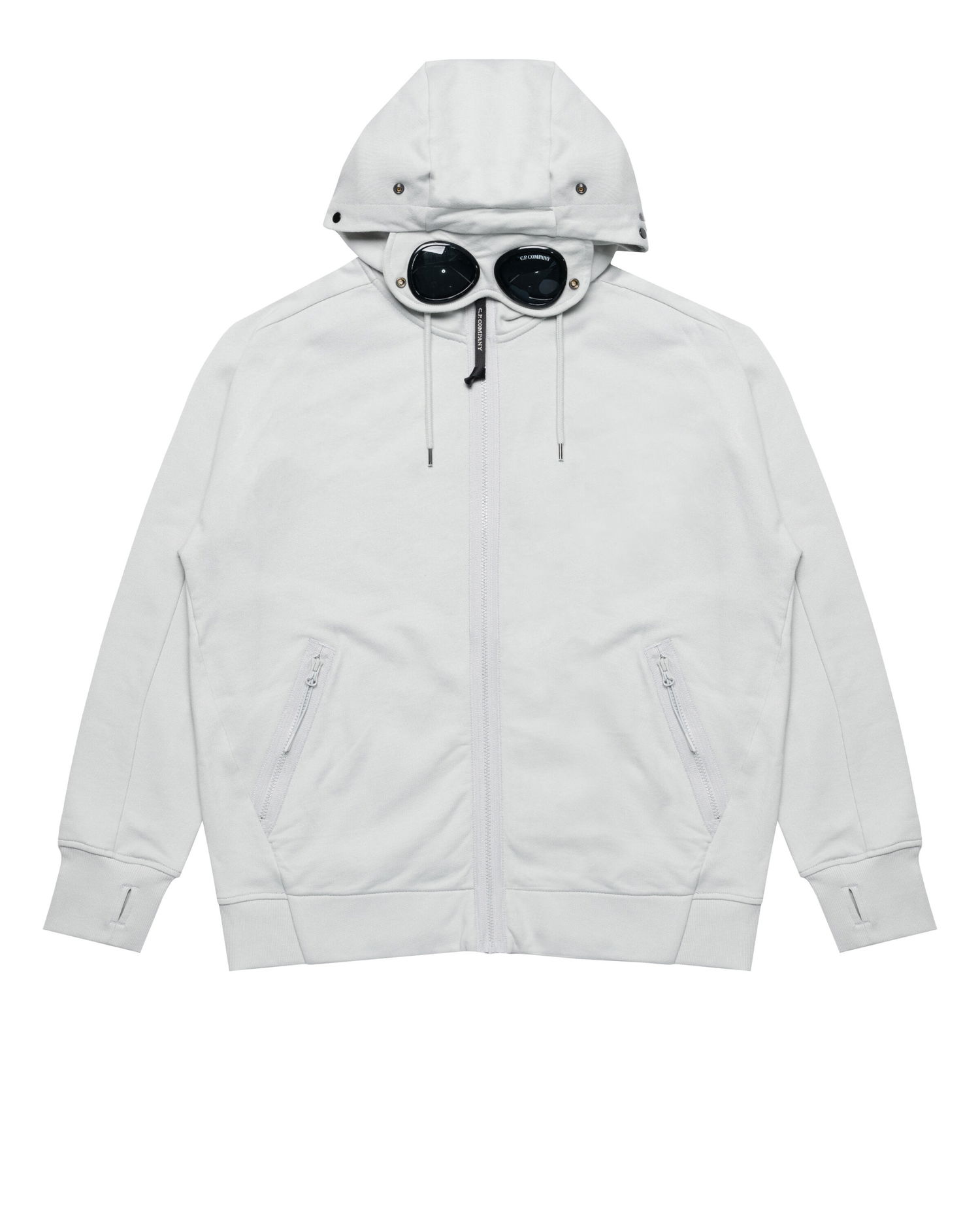 Pulover C.P. Company C.P. Company Diagonal Raised Fleece Goggle Zip Hoodie Siva | 18CMSS028A005086W-800, 0