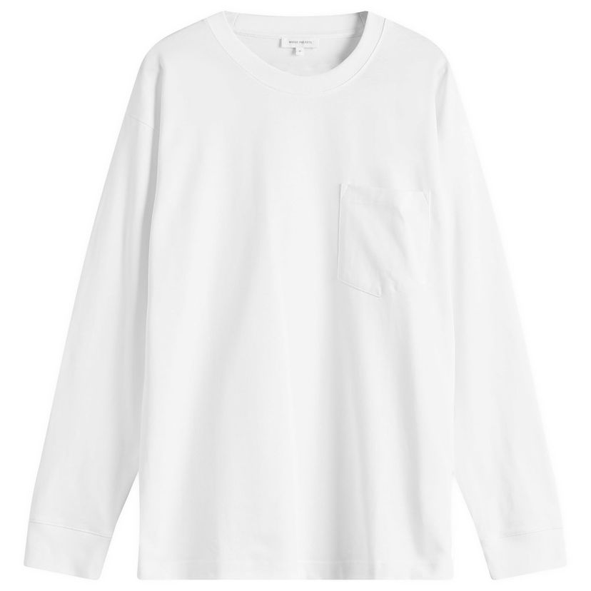 Majica NORSE PROJECTS Norse Projects Standard Heavy Loose Long Sleeve T-Shirt Bela | N10-0213-0001