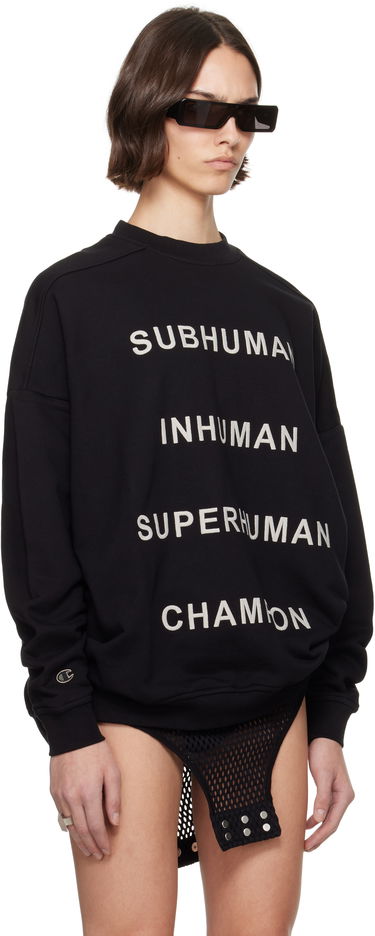 Pulover Rick Owens Rick Owens Champion Edition Jumbo Sweatshirt Črna | CW01E1669 CHFE, 1