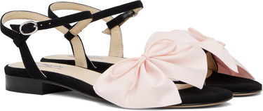 Nega čevljev Repetto Repetto Janice Bow Suede Sandals Črna | V4171CVD, 3