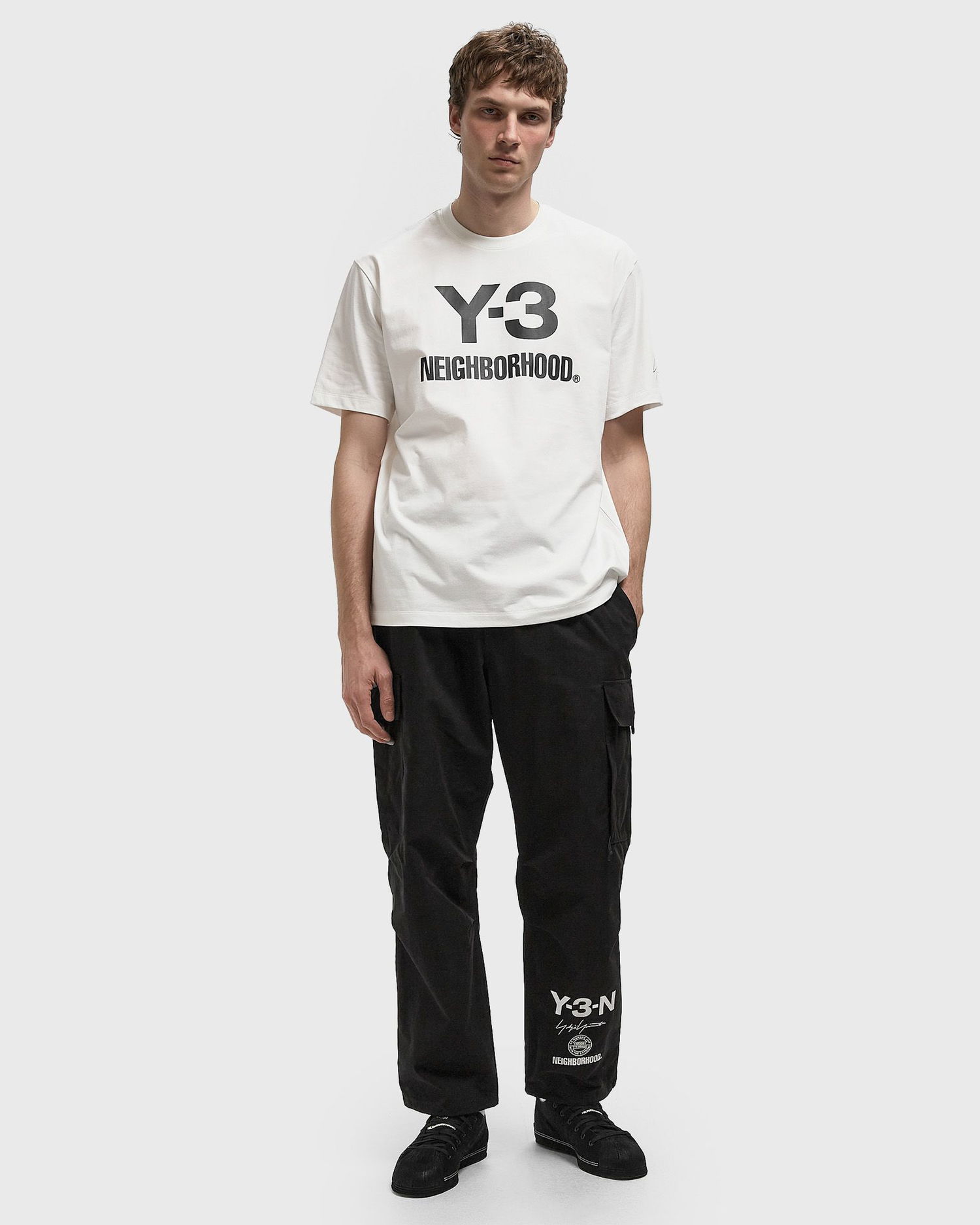 Cargo hlače Y-3 Y-3-N Yohji Yamamoto NEIGHBORHOOD Relaxed Fit Drawstring Multi-Pocket Cargo Pants Črna | JW7003, 1