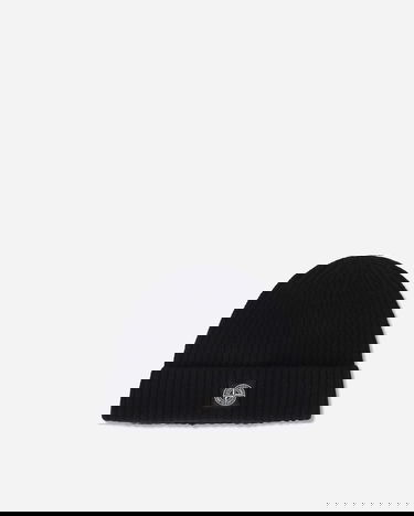 Beanie Stone Island Ribbed Knit Beanie with Logo Patch Črna | K2S15N100012S00B4.V0029, 3