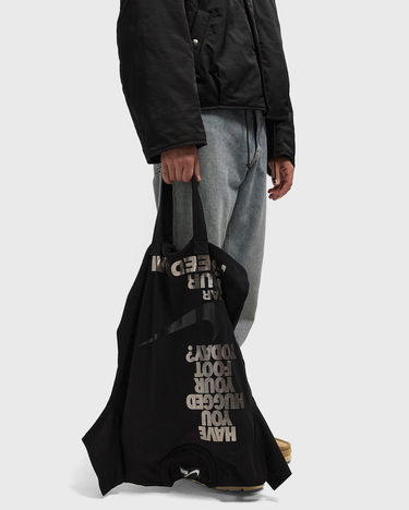 Tote bag Comme des Garçons Slogan Print T-Shirt with Handles Črna | 1P-K203-W25-1, 2