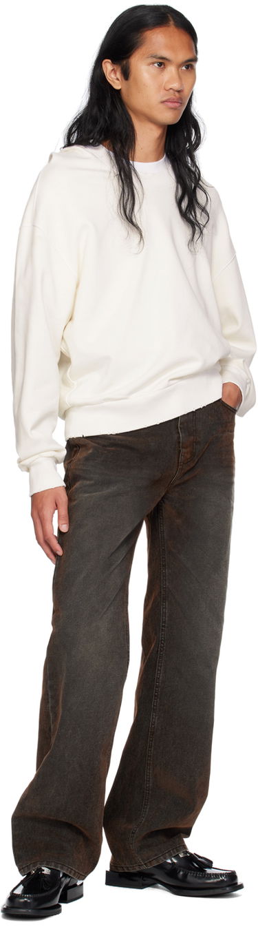 Pulover We11done Wide Neck Sweatshirt Bela | WD-TH2-24-801-U-WH, 3