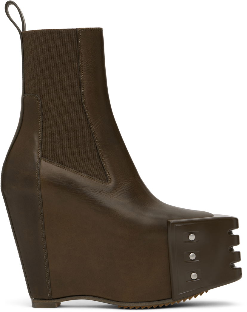 Oblačila Rick Owens Rick Owens Porterville Grilled Wedge Beatle Chelsea Boots Rjava | RO02D3848 LOOGR