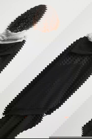 Pulover Maison Margiela MM6 Maison Margiela Hooded Sweatshirt with Stripes Siva | S52HG0040.M25013.964, 5